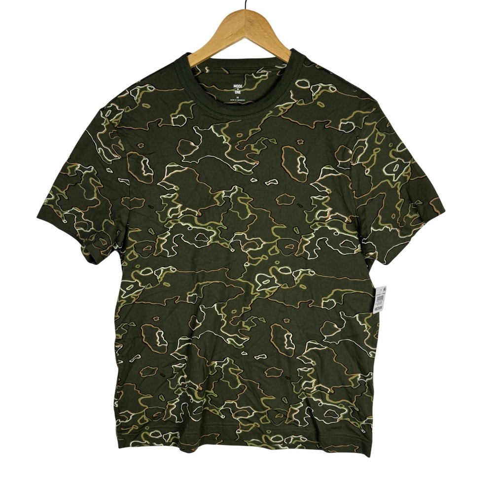 Mode of One Mens Wild Ivy Green Camo Topographic T-Shirt Medium 100196073MN NEW